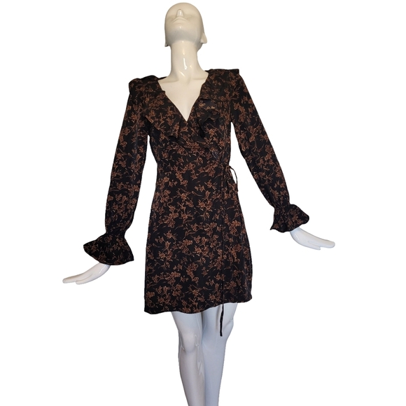 Disturbia Monestra Frill Wrap Mini Dress, BNWT, Size 2 - Picture 2 of 9